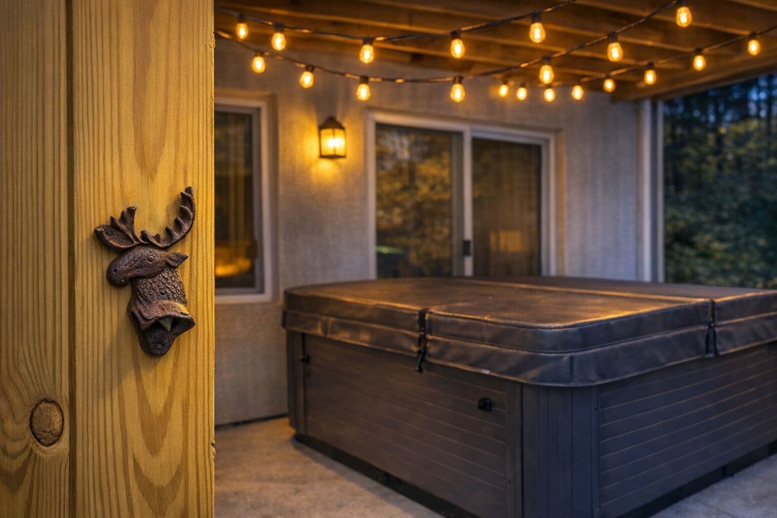 Outdoor spa tub