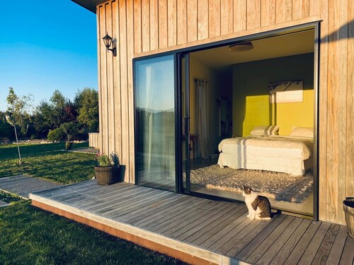 Mount Arthur View modern cottage with garden, fruit trees & cat!