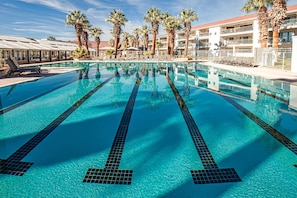 Indoor pool, a heated pool - Las Palmas 326, Resort pool and clubhouse, Private balcony (Saint George)