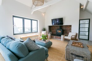 TV, fireplace, offices