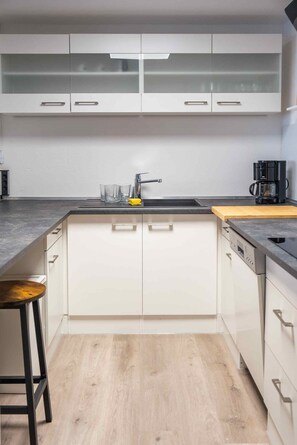 Kühlschrank, Ofen, Herdplatte, Geschirrspüler