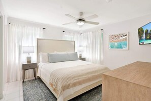 2 bedrooms, desk, iron/ironing board, WiFi
