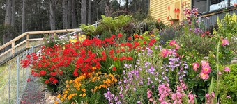 Amaroo with a view set on a 50 acre hobby farm .. Modern Deluxe Queen Studio.