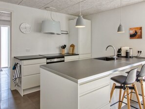 Fridge, oven, dishwasher, highchair