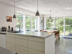 Fridge, oven, dishwasher, highchair