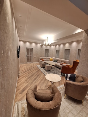 Family apartment 100m from the main building 6th floor | Living area - Bravo Hotel (Samarkand)