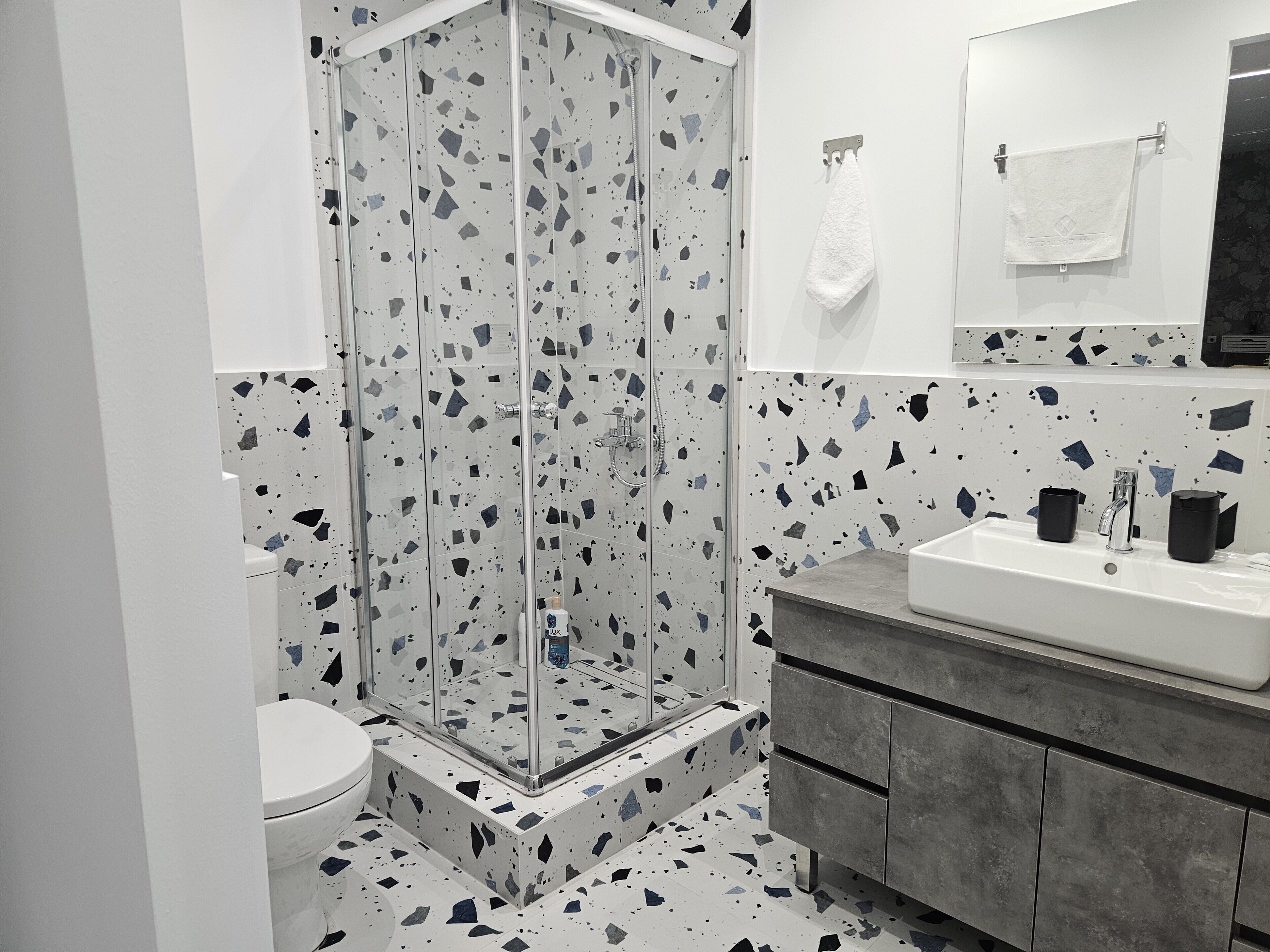 Grand Suite | Bathroom | Shower, rainfall showerhead, free toiletries, hair dryer