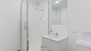 Shower, soap, shampoo