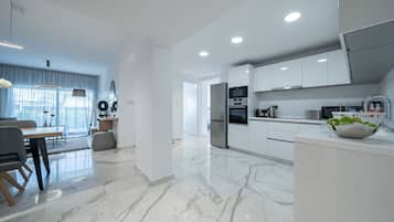 Superior Three-Bedroom Apartment | 1 bedroom, in-room safe, desk, laptop workspace