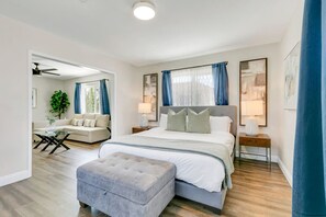 5 soverom, strykejern/-brett, reiseseng for barn og wi-fi (inkludert)