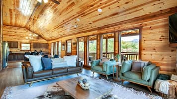 Cabin, 5 Bedrooms | Living area | Smart TV