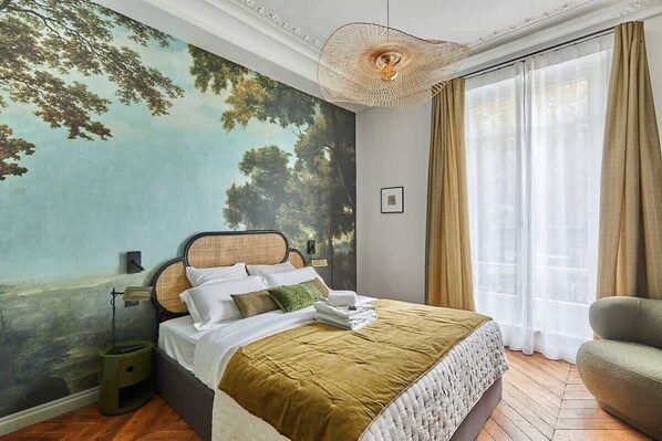 2 chambres, fer et planche à repasser, Wi-Fi gratuit, draps fournis