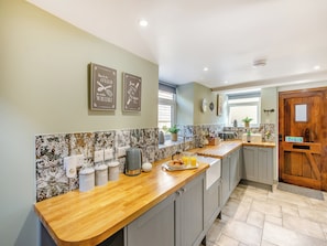 Dishwasher, high chair, cookware/dishes/utensils