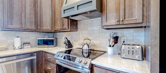 Newly built, dog-friendly home with firepit, shaded deck & lovely property