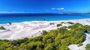 Sun loungers, beach towels