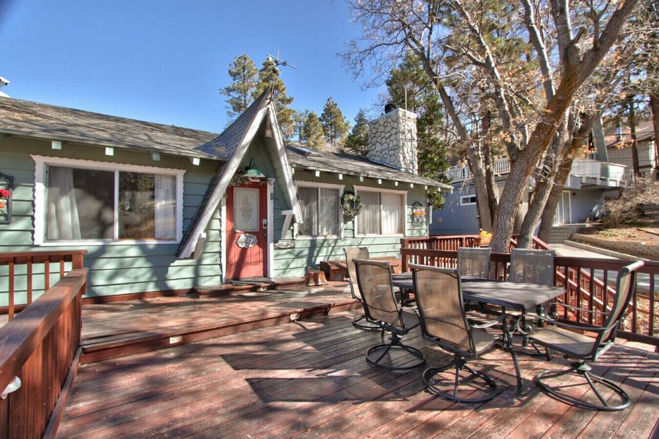 The Bears Lair w/ spa in front of Big Bear Mountain Ski Area