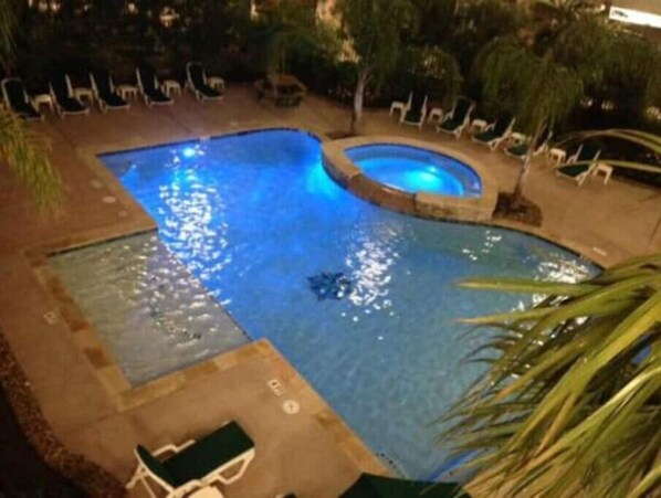Outdoor pool, a heated pool