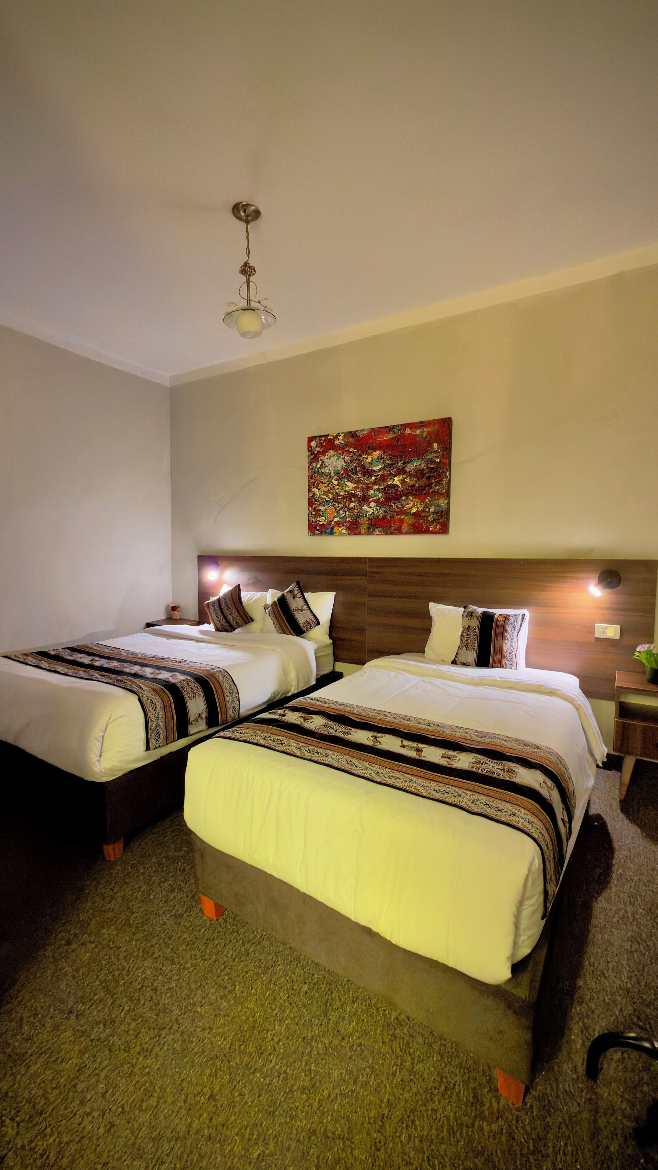 Desk, free WiFi, bed sheets