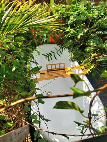 LE TI CITRON VERT Bungalow tout couleur avec baignoire chauffée exterieure