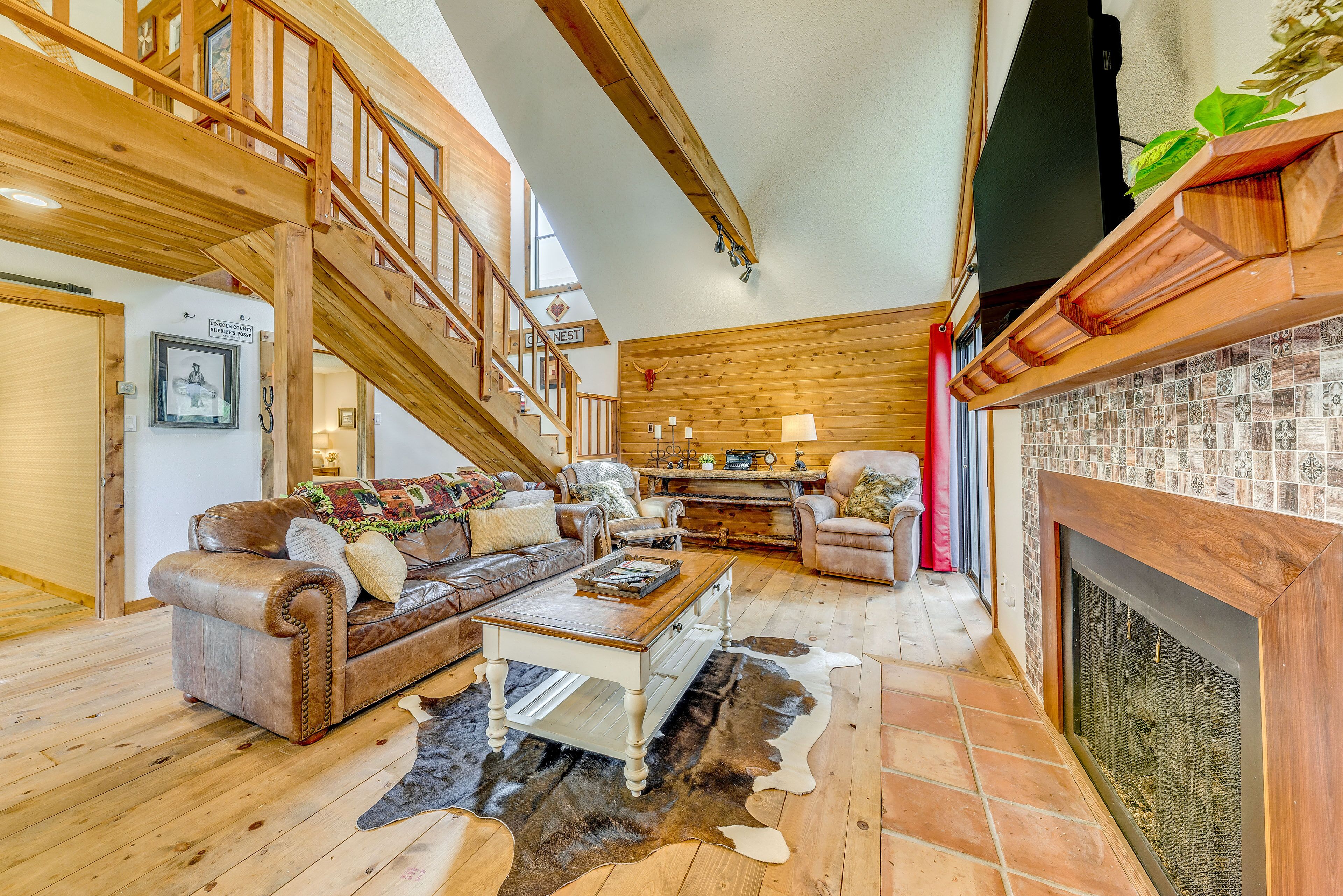 TV, fireplace, video games, DVD player