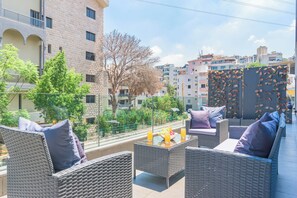 Grey 102 | Balcony - Grey - Elegant Apartments in Awkar (Mazraet El Hadira)