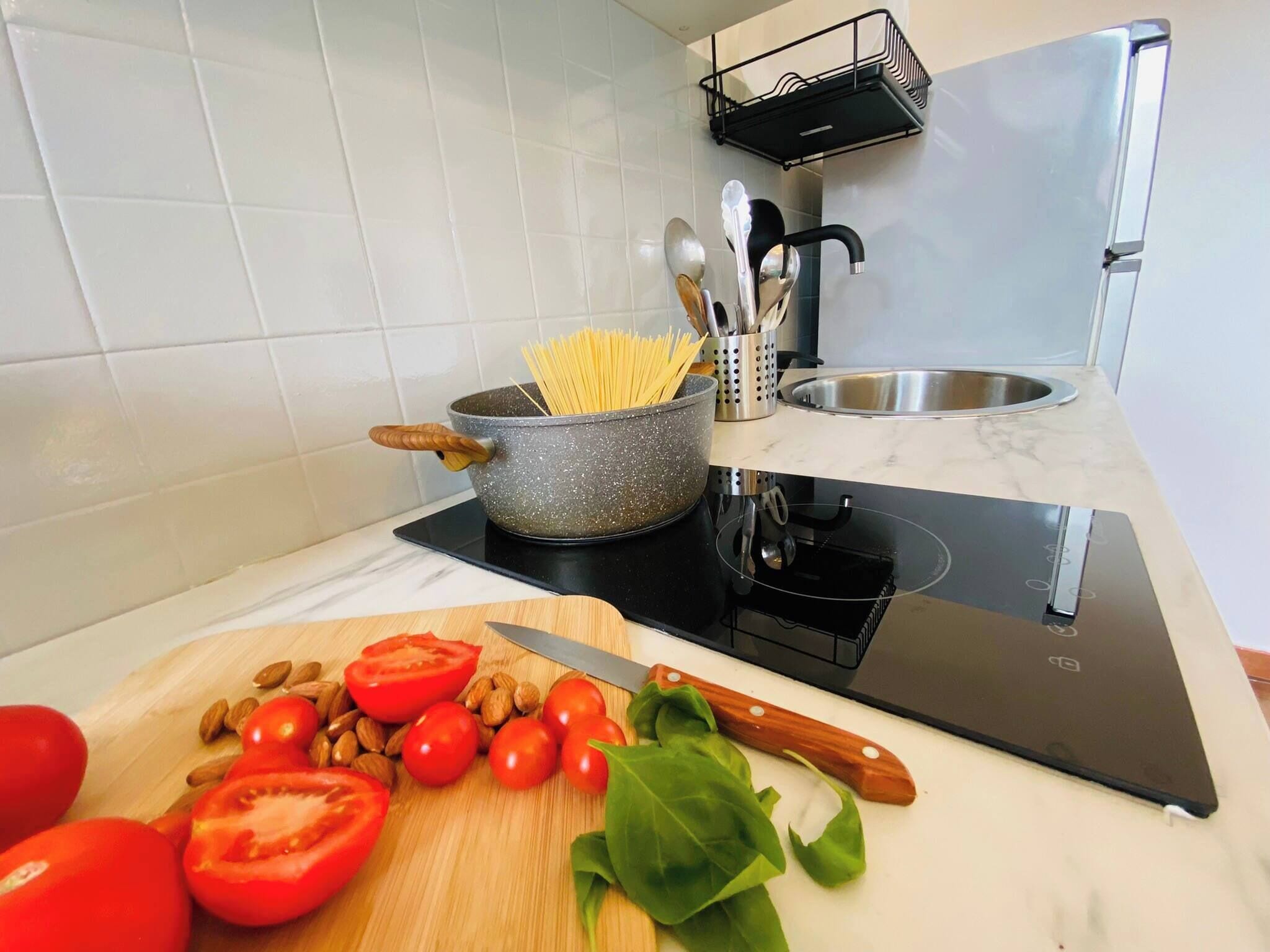 Apartamento, 1 quarto, sacada, vista para a cidade | Cozinha privada
