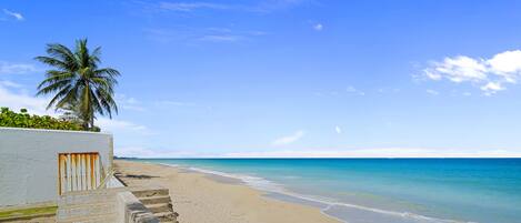 Plage à proximité, chaises longues, serviettes de plage