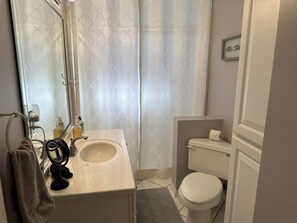 Hair dryer, towels