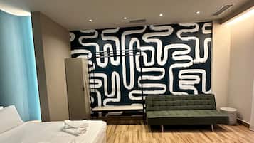 1 habitación, tabla de planchar con plancha, wifi y ropa de cama