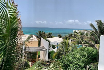 Lovely ground floor condo with pool and roof in Punta Sur