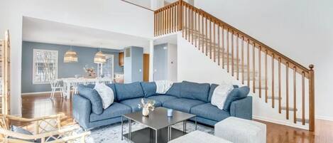 TV connectée, cheminée, jeux vidéo, lecteur de DVD