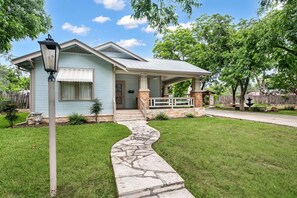 Exterior - Blue Haus | 3/2 | Hot Tub, Outdoor Entertainment Area (Fredericksburg)