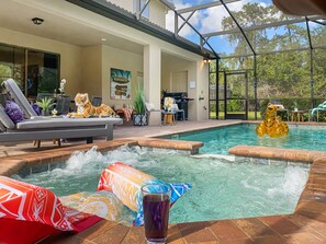 A heated pool
