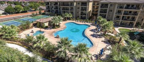 A heated pool