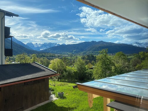 Ferienwohnung Untersberg für 1-4 Personen, 48 qm, 2 Schlafzimmer, Wohnküche, Bad mit Dusche/wc, Balkon