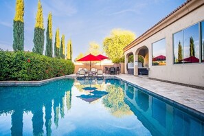 Outdoor pool, a heated pool
