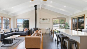 TV, fireplace - Key Lime Retreat in Cape Woolamai (Cape Woolamai)