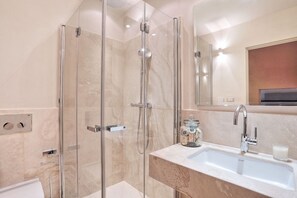 Shower, hair dryer