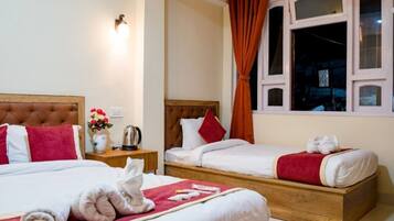 Premium bedding, down duvets, individually decorated