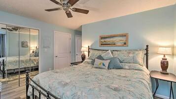 1 bedroom, travel crib, WiFi, bed sheets