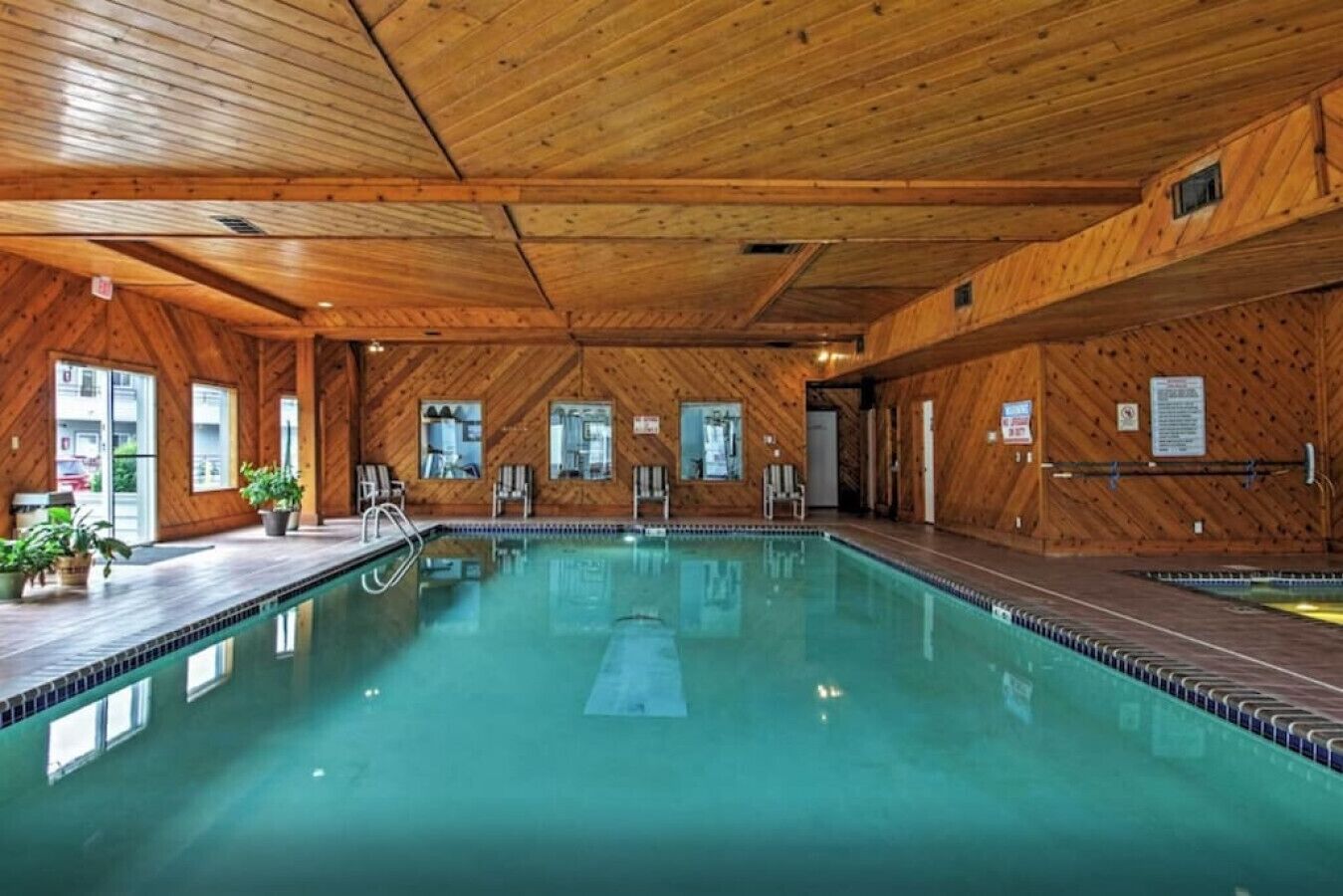 Indoor pool, a heated pool