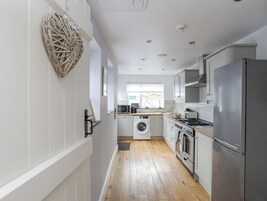 Fridge, dishwasher, electric kettle, toaster