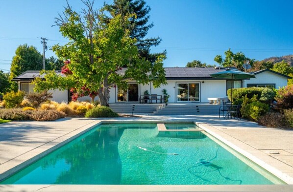 A heated pool