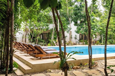 Villa Balamku Pool, AC, Beach club by Aqua Viva