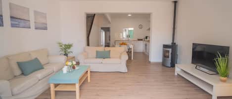 TV, fireplace, DVD player, table tennis