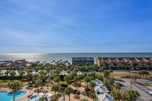 Exterior - Gulf and Pool View~FAB Lagoon Pool~Balcony~3BR Sterling Shores 718 (Destin)