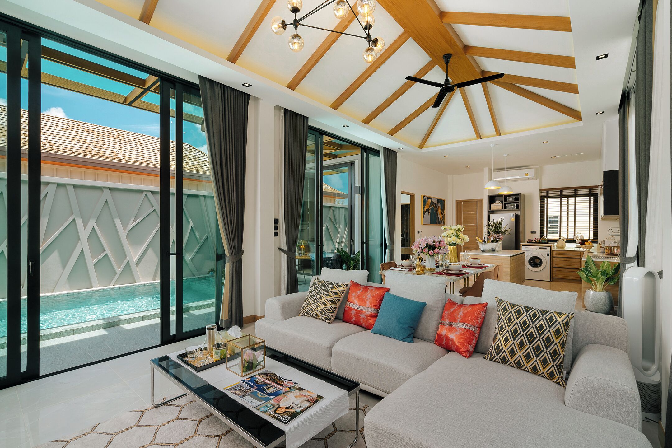 Two-Bedroom Deluxe Pool Villa - Central | Living room