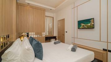 Four-Bedroom Deluxe Pool Villa - Central | In-room safe, blackout drapes, iron/ironing board, free WiFi