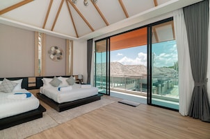 Five-Bedroom Deluxe Pool Villa - Central | In-room safe, blackout drapes, iron/ironing board, free WiFi