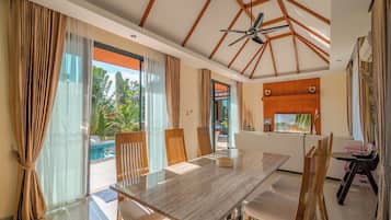 Four-Bedroom Pool Villa - West | Dining room